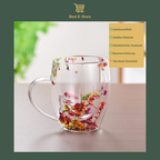 🌼 Floral Fusion: Doppelwandige Glasbecher