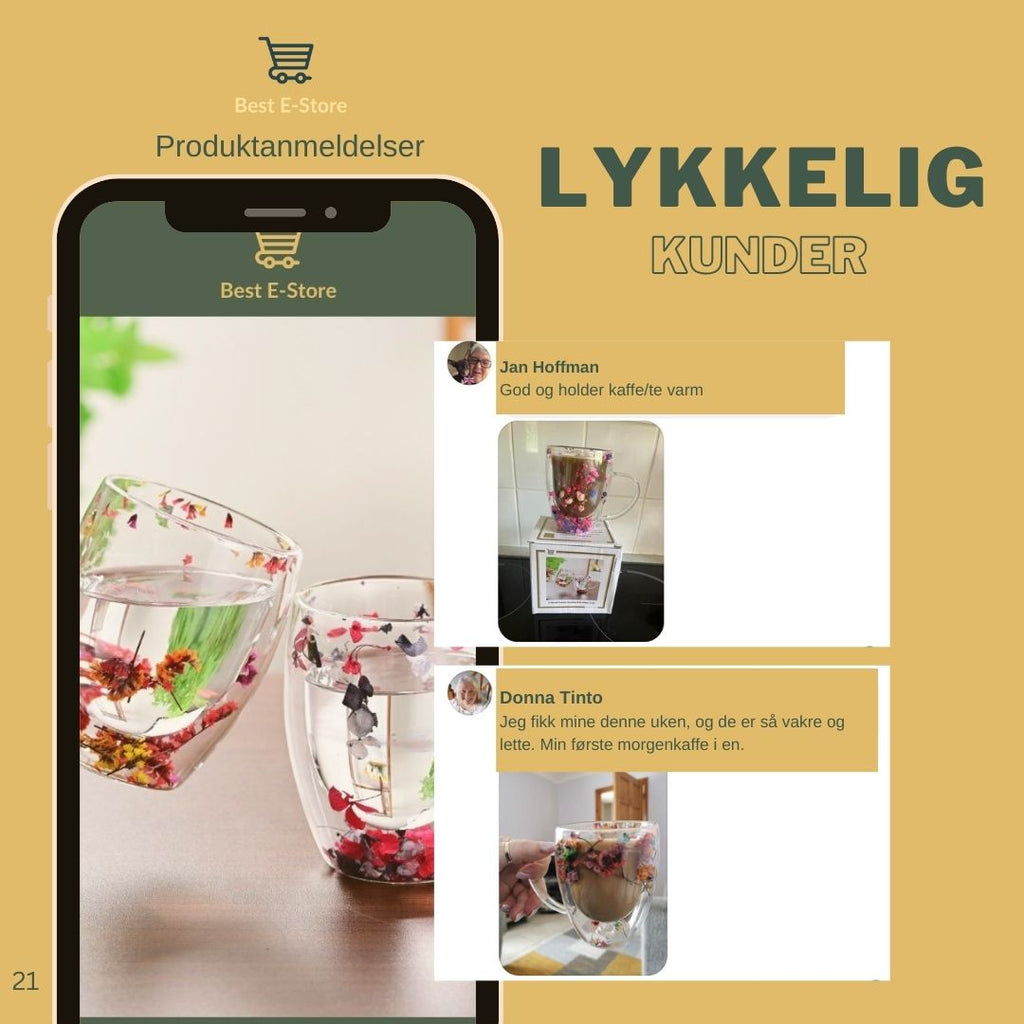 🌼Floral Fusion: Dobbeltveggede Glasskopper