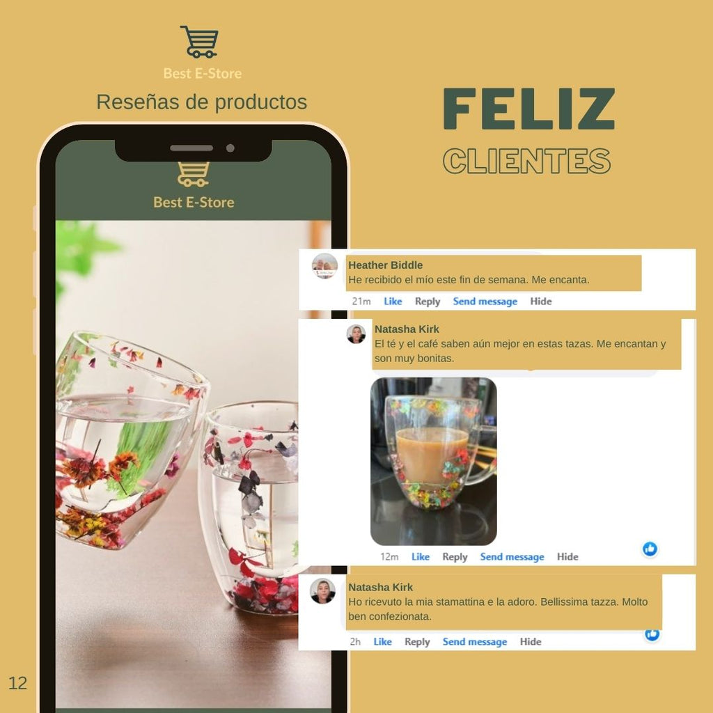 🌼Floral Fusion: Vasos Vidrio Doble Pared