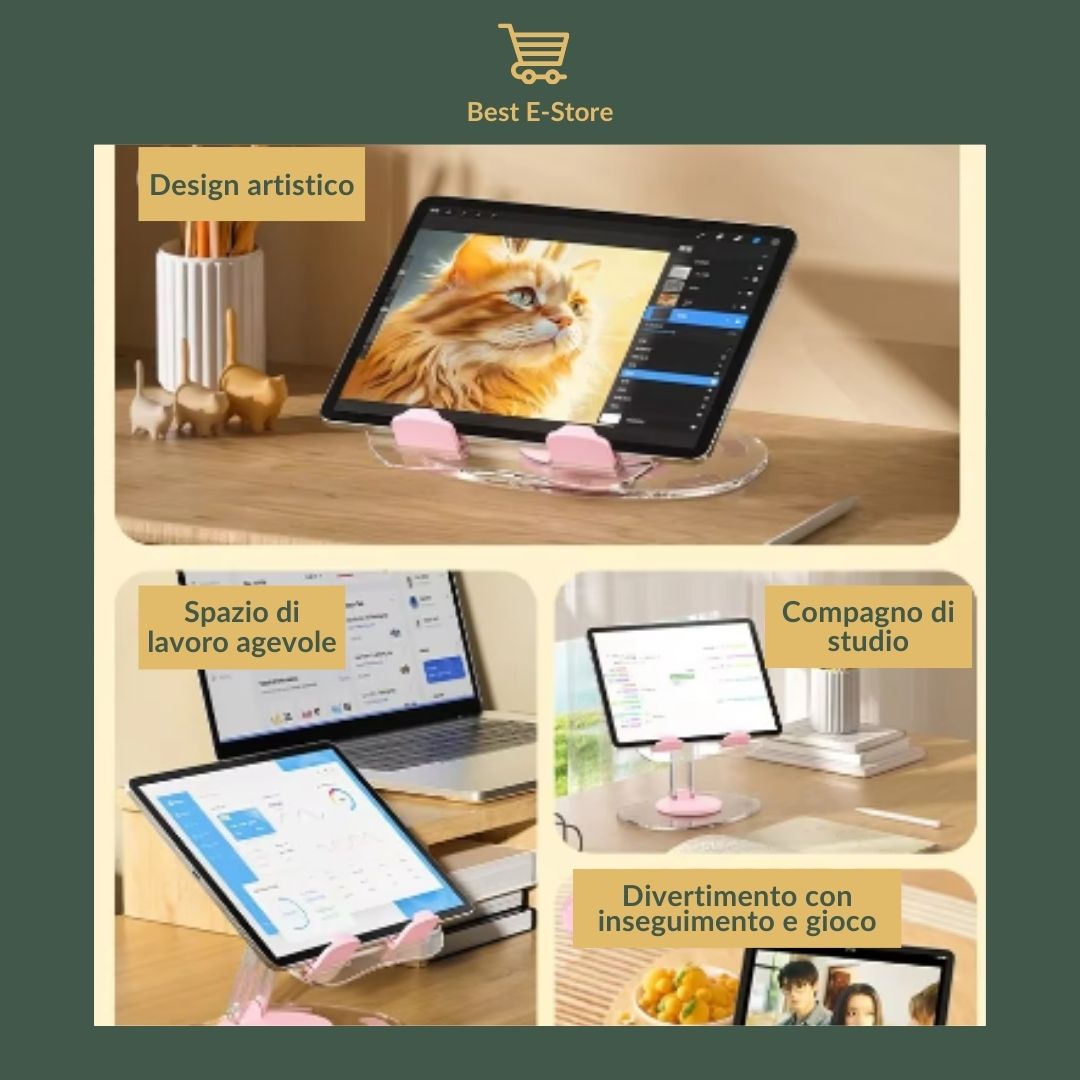 🎁 Regalo Perfetto: Supporto Universale Tablet 📱