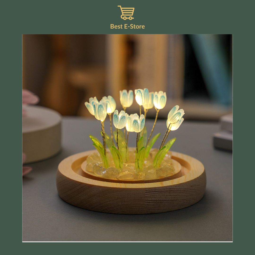 ✨ Enchanting Tulip Lamp:  Cozy Ambiance & Perfect Gift Idea