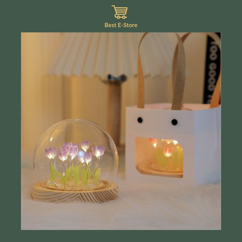 ✨ Enchanting Tulip Lamp:  Cozy Ambiance & Perfect Gift Idea