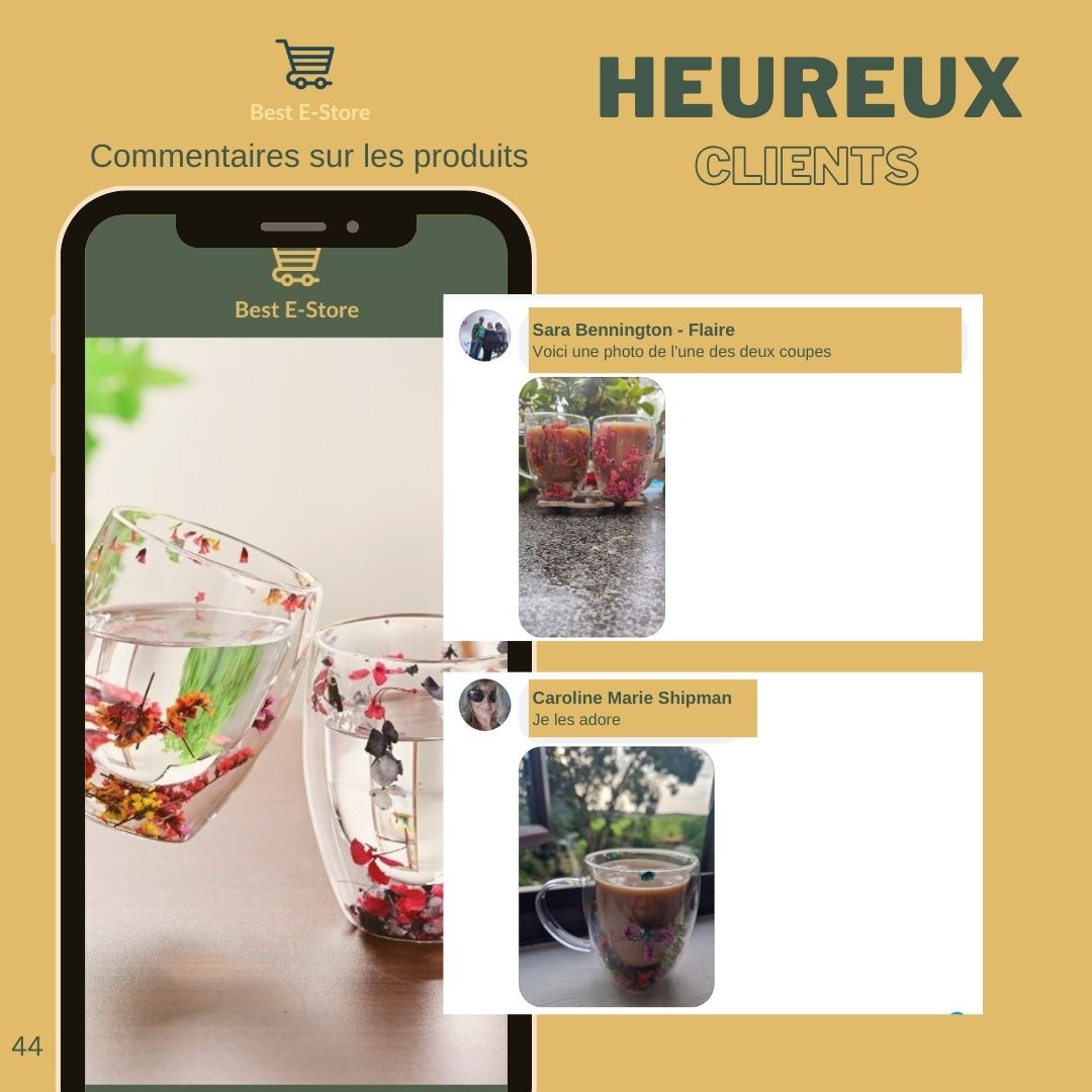 🌼 Fusion Florale: Coupes Verre Double Paroi