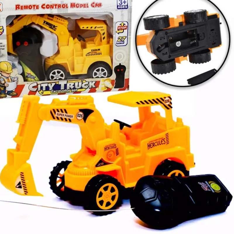 Remote Control 2 Channel City Excavator Truck - 2 Channel Forward & Backward - Battery Operated